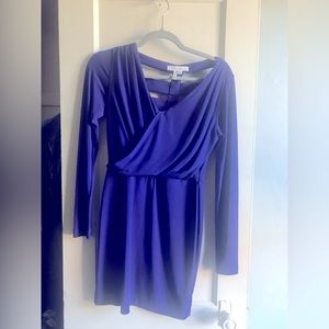 Violet Jersey BCBGeneration mini strappy back long sleeve mini dress xs